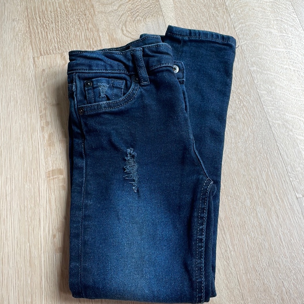 7 For All Man Kind Paxton adjustable elastic waist jean distressed
